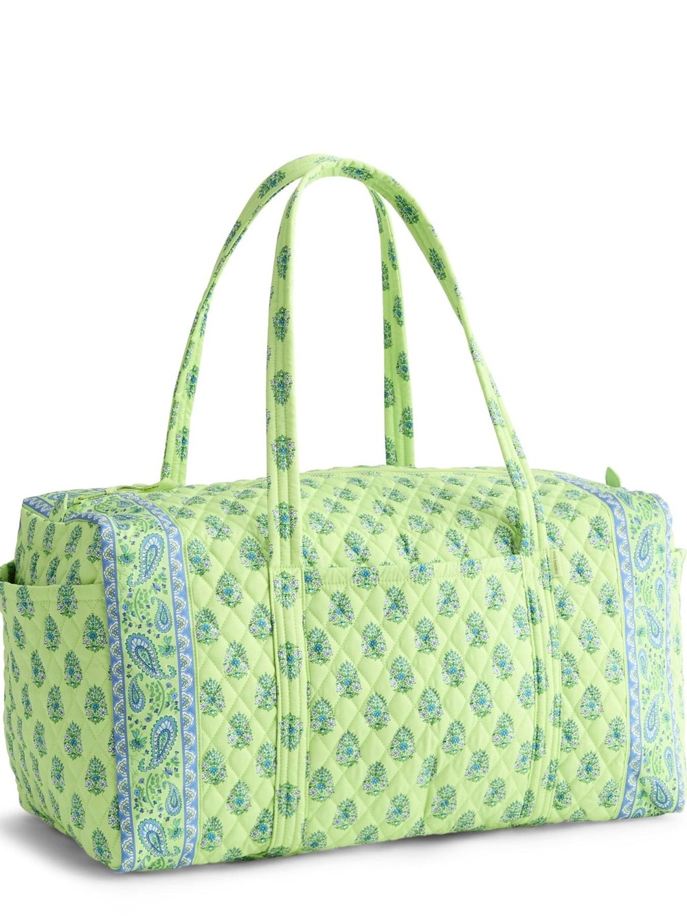 Vera Bradley Lime Paisley Quilted Weekender Bag